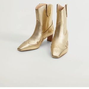 Mango bovine leather boots GOLD